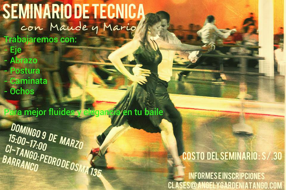 Seminario de Tecnica este domingo 9 de marzo